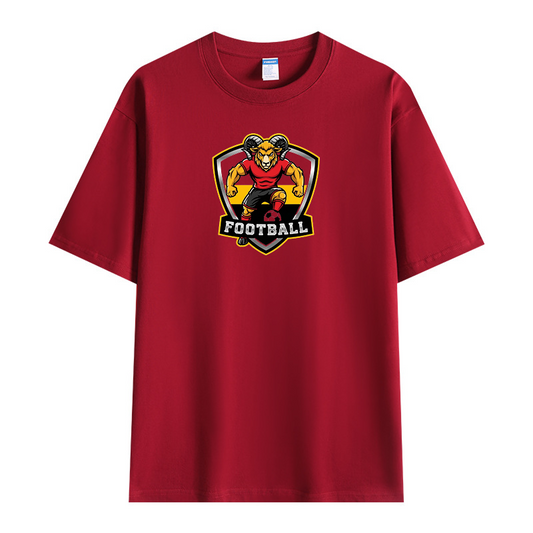 Cotton Custom T-Shirt With Logo School Soccer-themed Spirit Wear