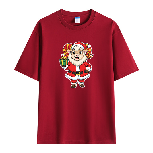 Cotton Custom T-Shirt With Logo School Christmas-themed Spirit Wear