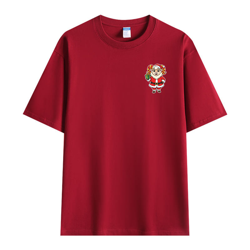 Cotton Custom T-Shirt With Logo School Christmas-themed Spirit Wear
