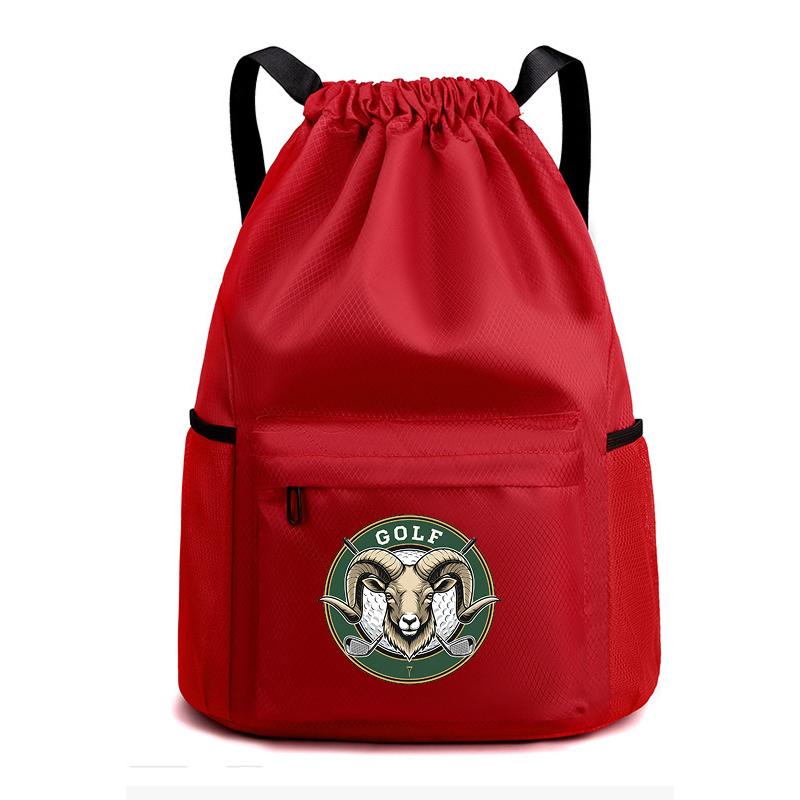 Custom Drawstring Backpack with Logo School Golf-themed Spirit Wear