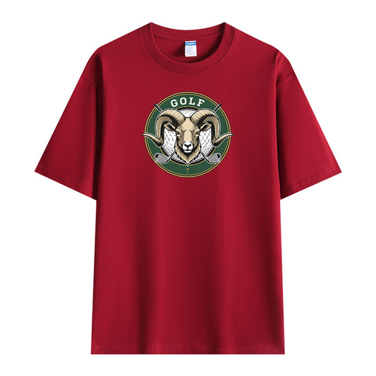 Cotton Custom T-Shirt With Logo School Golf-themed Spirit Wear