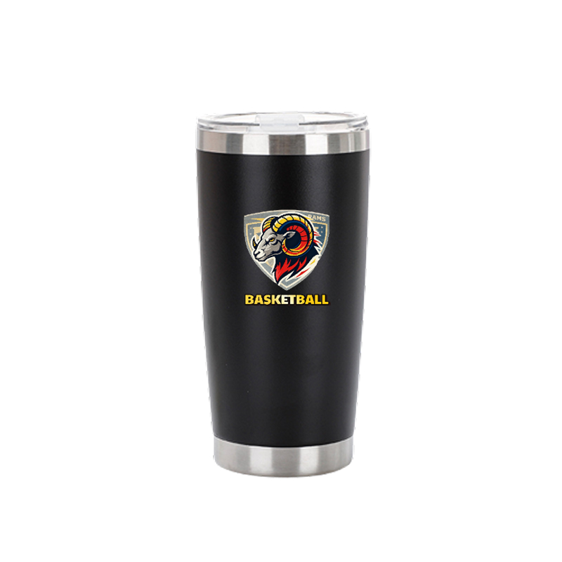 Vacuum Insulated Custom Tumbler With Logo School Basketball-themed Spirit Gear