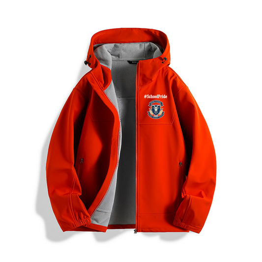 Custom Softshell Windproof Jacket With Logo School Logo Hashtag-themed Spirit Wear