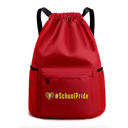 Custom Drawstring Backpack with Logo School Mascot Hashtag-themed Spirit Wear