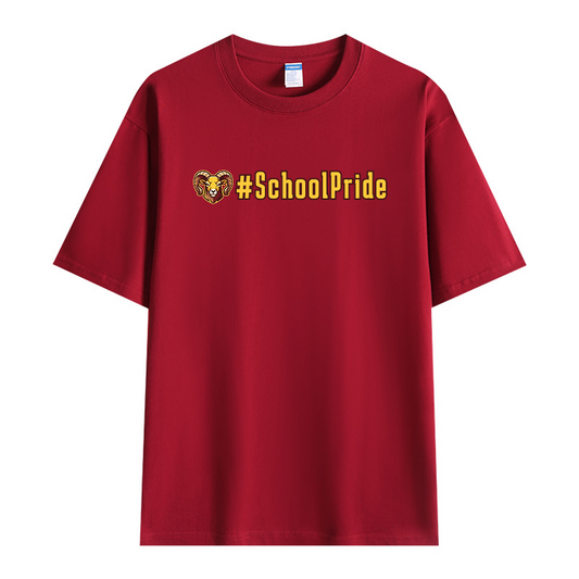 Cotton Custom T-Shirt With Logo School Mascot Hashtag-themed Spirit Wear