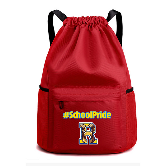 Custom Drawstring Backpack with Logo School Logo Hashtag-themed Spirit Wear