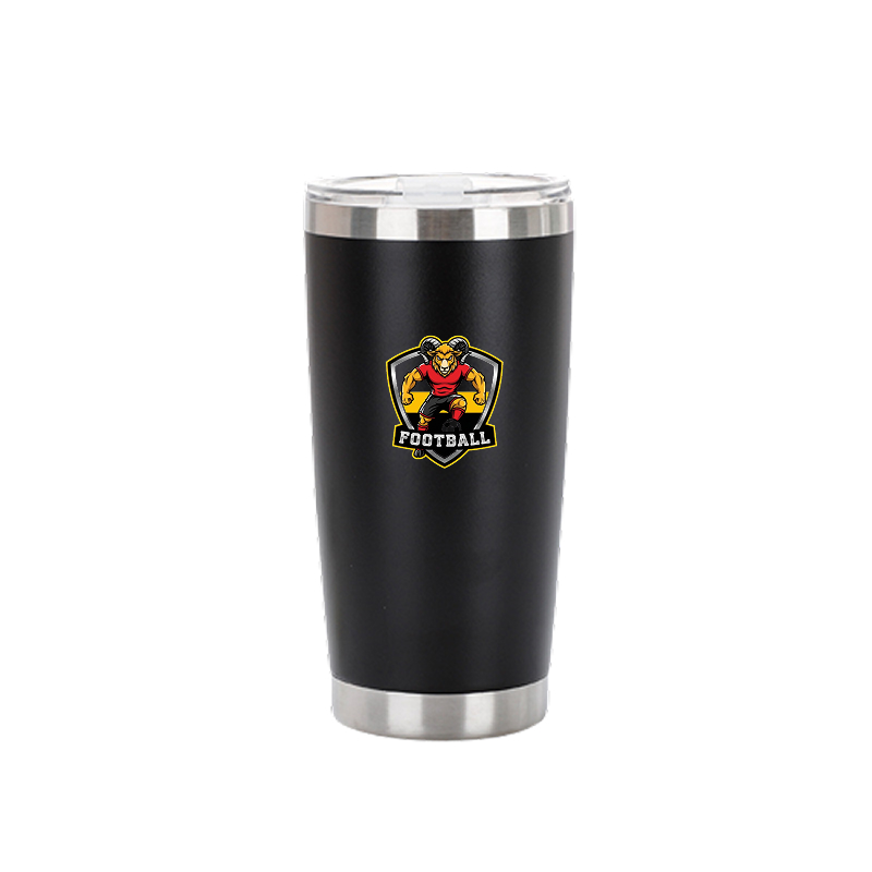 Vacuum Insulated Custom Tumbler With Logo School Soccer-themed Spirit Gear