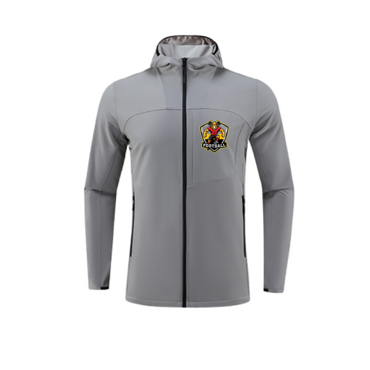 Waterproof Windbreaker Custom Jacket With Logo School Soccer-themed Spirit Wear