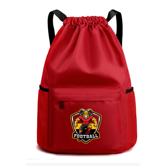 Custom Drawstring Backpack with Logo School Soccer-themed Spirit Wear