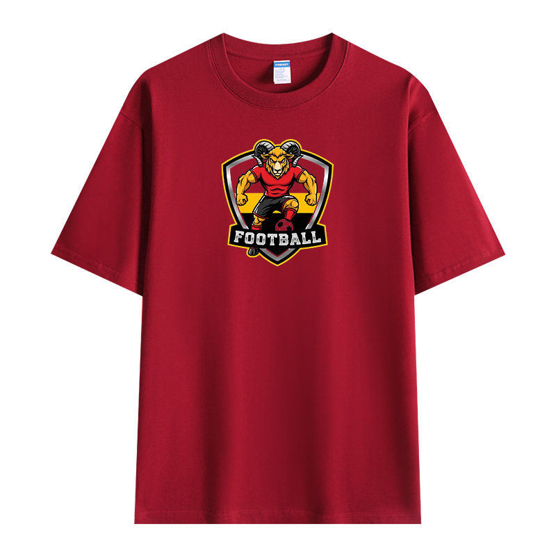 Cotton Custom T-Shirt With Logo School Soccer-themed Spirit Wear