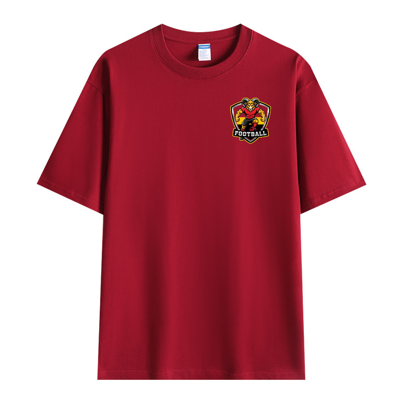 Cotton Custom T-Shirt With Logo School Soccer-themed Spirit Wear