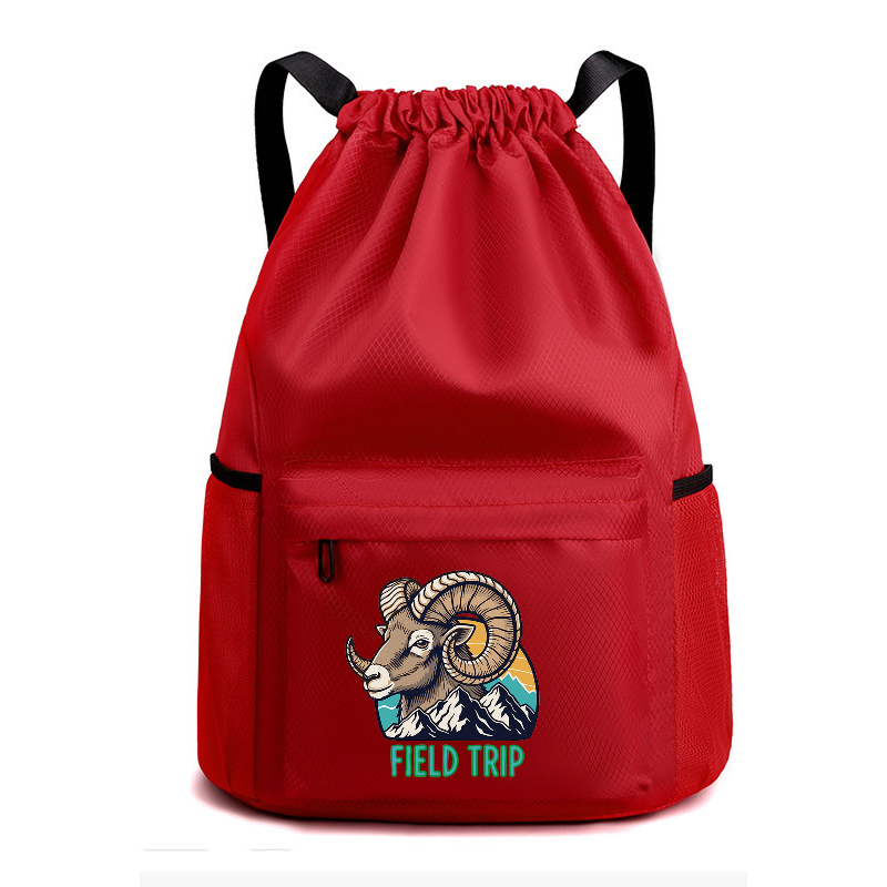 Custom Drawstring Backpack with Logo School Fieldtrip-themed Spirit Wear