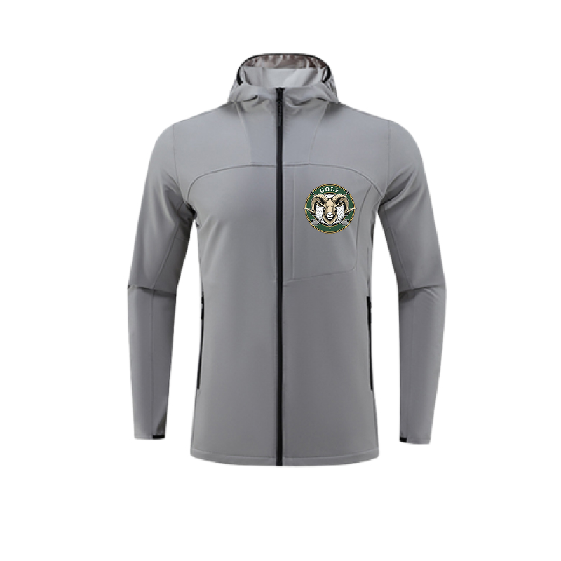 Waterproof Windbreaker Custom Jacket With Logo School Golf-themed Spirit Wear